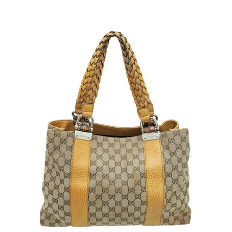 gucci bamboo bar medium tote